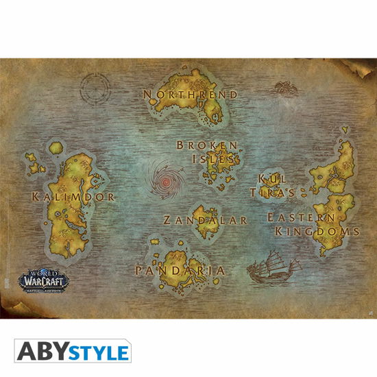 WORLD OF WARCRAFT - Poster Map (91.5x61) - Großes Poster - Gadżety -  - 3665361002710 - 7 lutego 2019