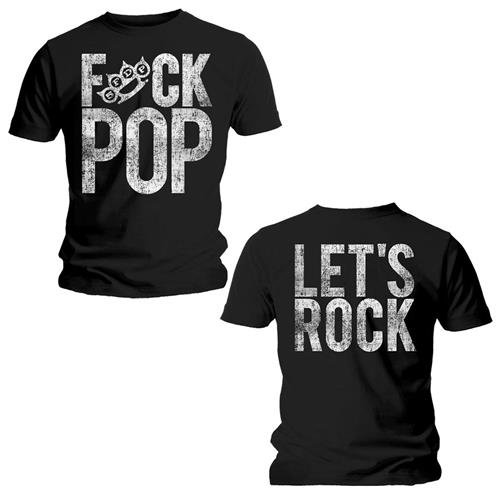 Five Finger Death Punch Unisex T-Shirt: F*ck Pop (Back Print) - Five Finger Death Punch - Merchandise - ROFF - 5023209311710 - 14. januar 2015