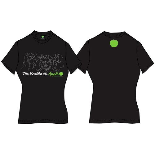 Cover for The Beatles · The Beatles Ladies T-Shirt: On Apple (Back Print) (T-shirt) [size M] [Black - Ladies edition]