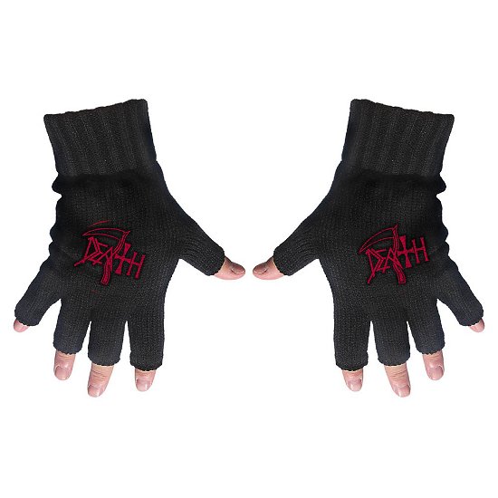 Cover for Death · Death Unisex Fingerless Gloves: Logo (Klær) [Black - Unisex edition]
