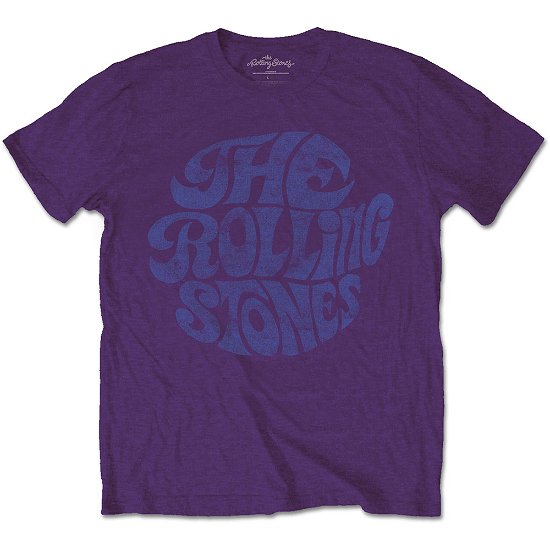Cover for The Rolling Stones · The Rolling Stones Unisex T-Shirt: Vintage 70s Logo (T-shirt) [size S] [Purple - Unisex edition]