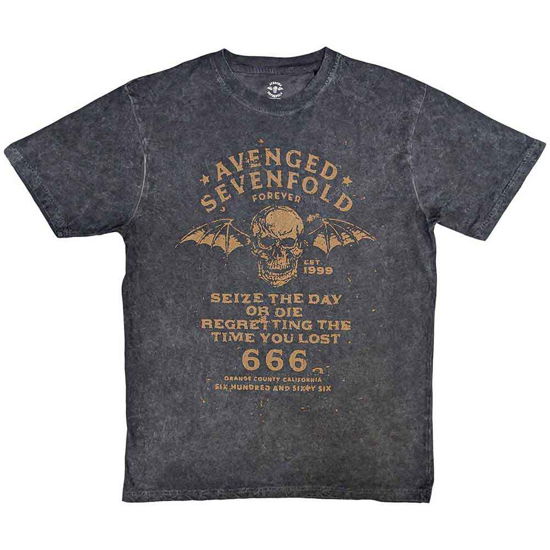 Avenged Sevenfold Unisex T-Shirt: Seize The Day (Wash Collection) - Avenged Sevenfold - Merchandise -  - 5056368692710 - 