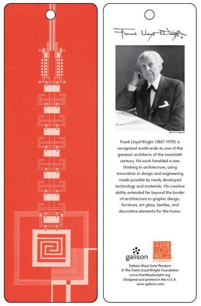 Cover for Frank Lloyd Wright · Frank Lloyd Wright Taliesin West Gate Bookmark (Red) (MERCH) (2016)