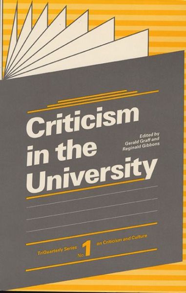 Cover for Graff · Criticism In The University (Paperback Book) (1985)