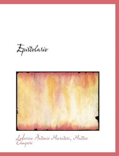 Cover for Lodovico Antonio Muratori · Epistolario (Hardcover Book) (2009)