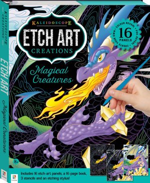 Cover for Hinkler Books Hinkler Books · Kaleidoscope Etch Art Creations: Magical Creatures - Kaleidoscope Creations (Book) (2020)