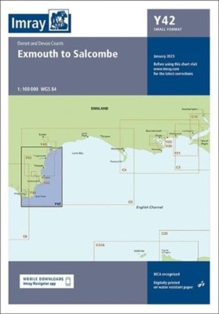 Cover for Imray · Imray Chart Y42: Exmouth to Salcombe (Small Format) - Y Charts (Landkarten) [New edition] (2023)