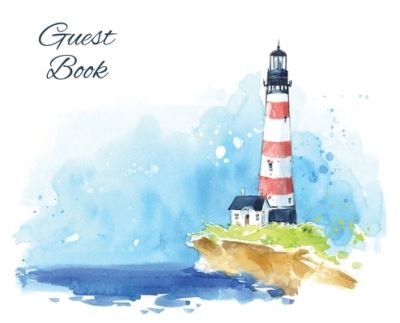 Cover for Lollys Publishing · Guest Book, Visitors Book, Guests Comments, Vacation Home Guest Book, Beach House Guest Book, Comments Book, Visitor Book, Nautical Guest Book, Holiday Home, Bed &amp; Breakfast, Retreat Centres, Family Holiday Guest Book (Landscape Hardback) (Inbunden Bok) (2019)