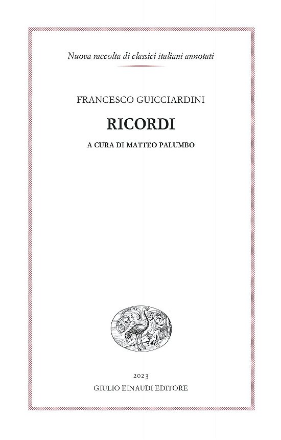 Cover for Francesco Guicciardini · Ricordi (Bog)