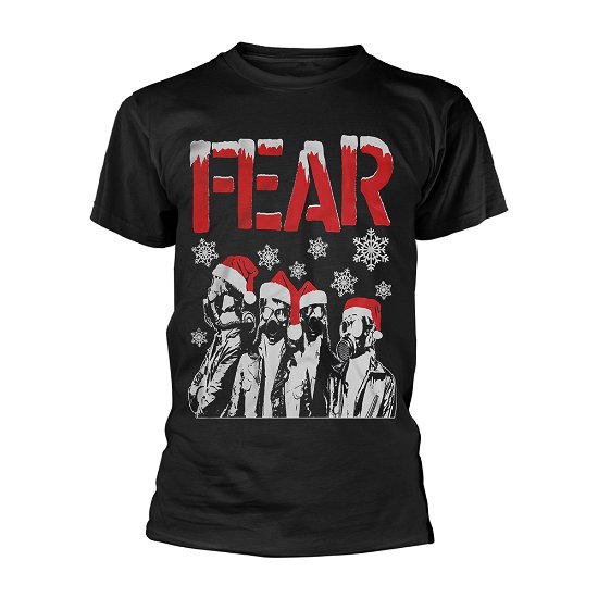 Cover for Fear · Gas Mask Santas (T-shirt) [size L] [Black edition] (2018)