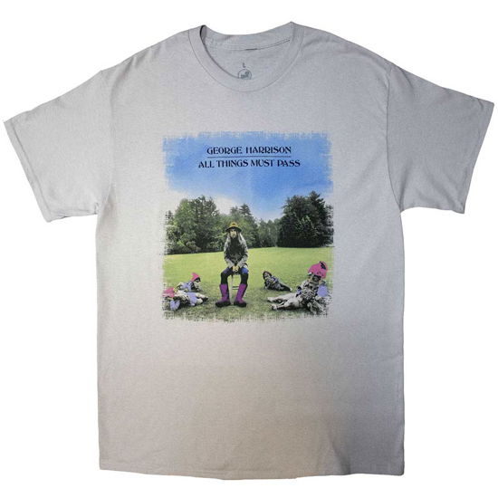 Cover for George Harrison · George Harrison Unisex T-Shirt: All Things Must Pass (T-shirt) [size L] [Grey - Unisex edition]