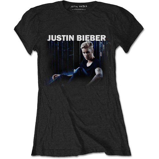 Cover for Justin Bieber · Justin Bieber Ladies T-Shirt: Mirror (T-shirt) [size S] [Black - Ladies edition]