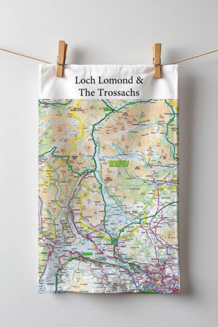 Cover for OS Map Tea-towel - Loch Lomond and The Trossachs National Park (MERCH) (2025)