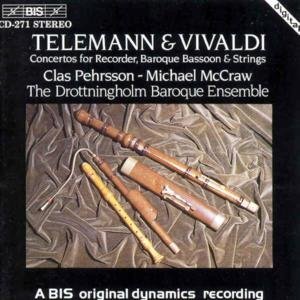 Cover for Telemann / Vivaldi / Pehrsson / Mccraw · Double Concerto for Recorder, Bassoon &amp; Orchestra (CD) (1994)