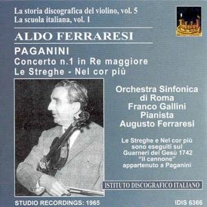 Cover for Paganini / Ferraresi / Gallini · La Storia Discografica Del (CD) (2002)