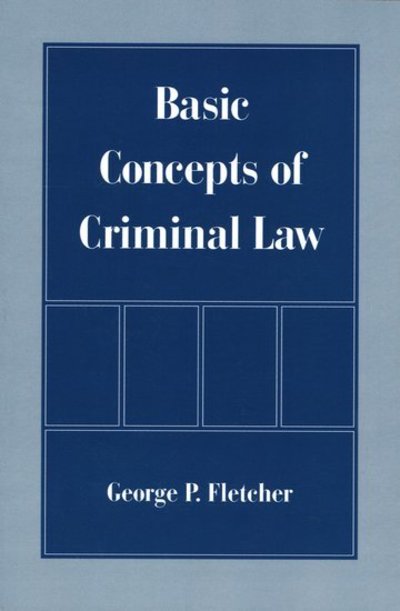 Cover for Fletcher · Basic Concepts of Criminal Law (Paperback Book) (1998)