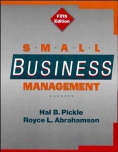 Cover for Pickle, Hal B. (St. Edwards University) · Small Business Management (Paperback Bog) (1990)