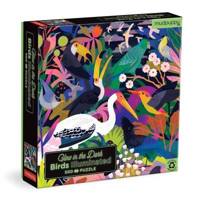 Birds Illuminated 500 Piece Glow in the Dark Puzzle - Mudpuppy - Board game - Galison - 9780735378711 - July 20, 2023