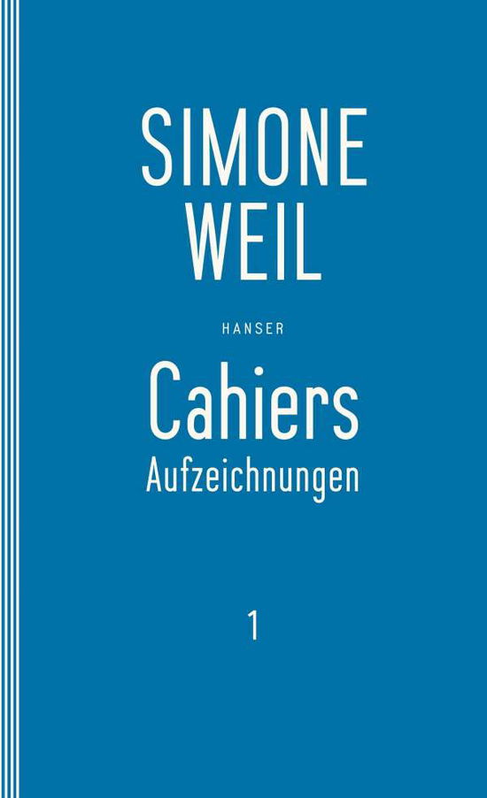 Cover for Weil · Cahiers 1 (Book)