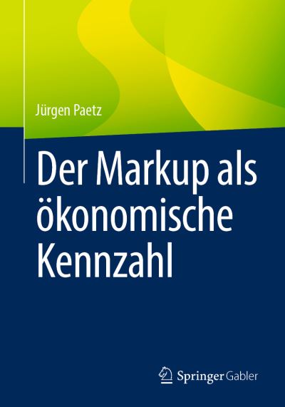 Cover for Jürgen Paetz · Markup Als ökonomische Kennzahl (Book) (2022)
