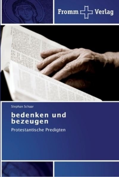 Cover for Schaar · Bedenken Und Bezeugen (Book) (2012)