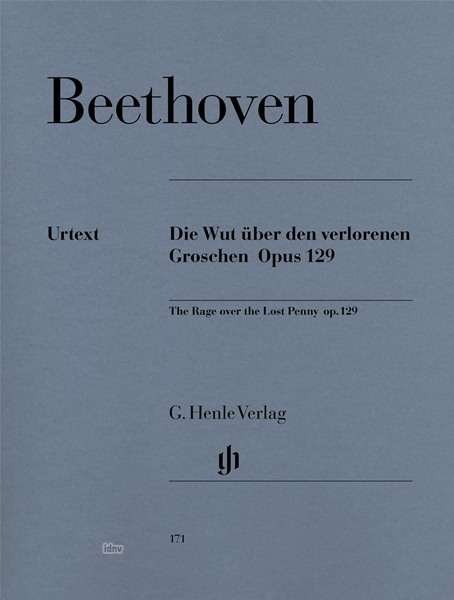 Wut.verlor.Grosch.op129.HN171 - Beethoven - Bücher - SCHOTT & CO - 9790201801711 - 6. April 2018
