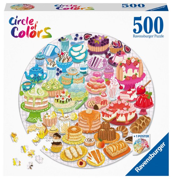 Cover for Round Puzzle Circle Of Colors · Desserts / pastries (500 Stukjes) (Jigsaw Puzzle)