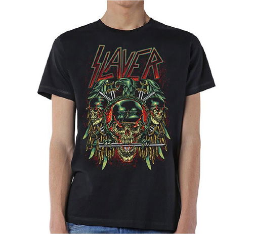Slayer Unisex T-Shirt: Prey with Background - Slayer - Gadżety - Global - Apparel - 5055979996712 - 
