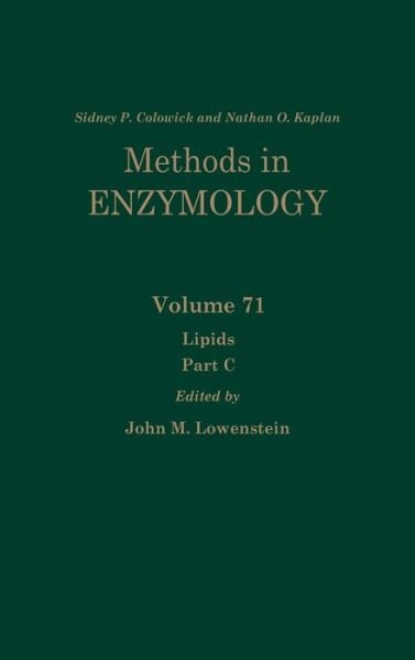 Cover for Sidney P Colowick · Lipids, Part C - Methods in Enzymology (Hardcover Book) (1981)