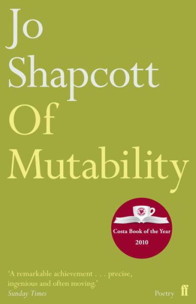 Cover for Jo Shapcott · Of Mutability (Pocketbok) [Main edition] (2011)