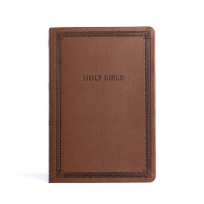 Cover for C. S. B. Bibles CSB Bibles by Holman · CSB Large Print Thinline Bible, Brown LeatherTouch, Value Edition (Book) (2023)