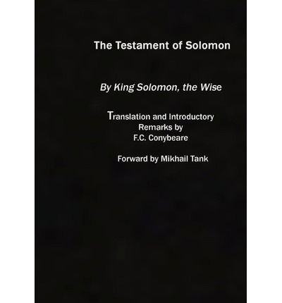 The Testament of Solomon - Mikhail Tank - Książki - CreateSpace Independent Publishing Platf - 9781434802712 - 29 kwietnia 2008