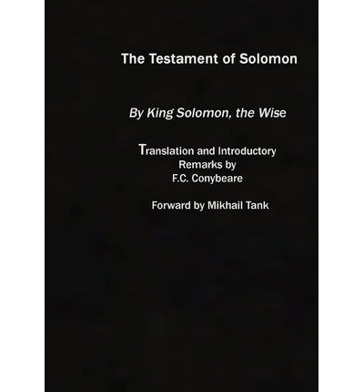 Cover for Mikhail Tank · The Testament of Solomon (Paperback Book) (2008)