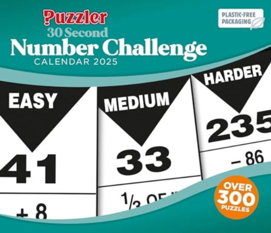 Cover for Carousel Calendars · 30 Second Number Challenge, Puzzler Box Calendar 2025 (Paperback Book) (2024)