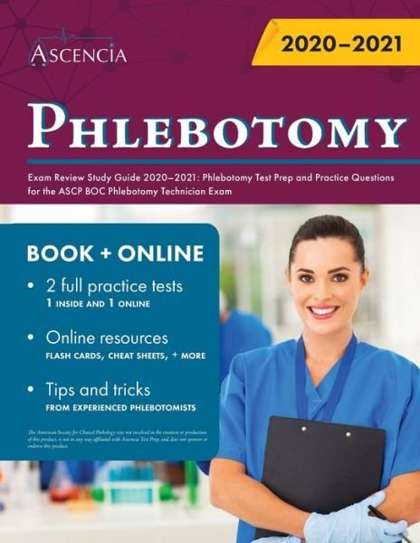 Cover for Ascencia Phlebotomy · Phlebotomy Exam Review Study Guide 2020- (Paperback Bog) (2020)