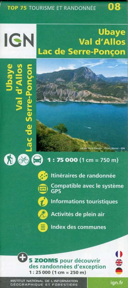 IGN TOP75: Ubaye - Val d´Allons - Lac de Serre-Poncon - Ign - Bøger - IGN - 9782758532712 - 1. juni 2015