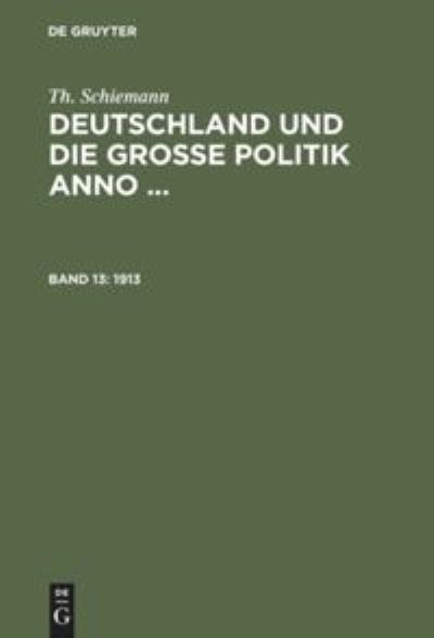 Cover for Th Schiemann · 1913 (Book) (1914)