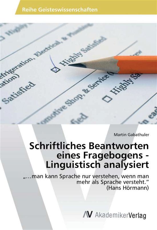 Cover for Gabathuler · Schriftliches Beantworten ei (Bok)