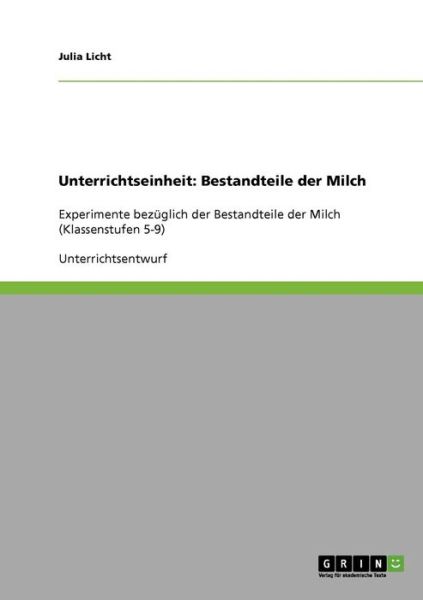 Cover for Unterrichtseinheit · Bestandteile der Mi (Book) [German edition] (2013)