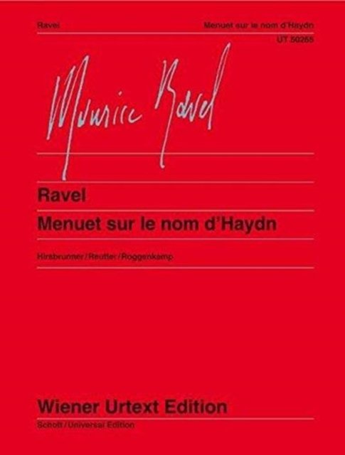 Cover for Maurice Ravel · Menuet sur le nom d'Haydn (Sheet music) (2009)