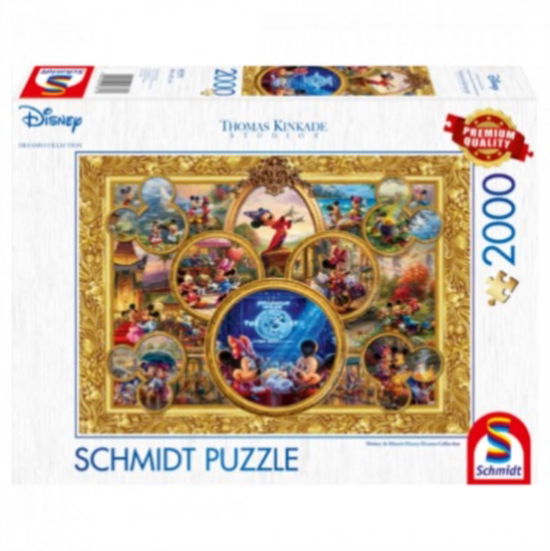 Cover for Thomas Kinkade Disney Mickey and Minnie Disney Dreams Collection 2000pc · Disney Dreams Collection - Mickey and Minnie by Thomas Kinkade 2000 Piece Schmidt Puzzle (MERCH) (2023)