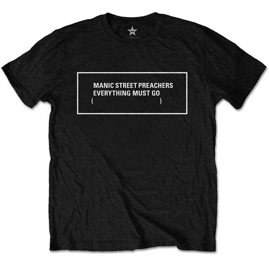 Cover for Manic Street Preachers · Manic Street Preachers Unisex T-Shirt: Everything Must Go Monochrome (Black) (T-shirt) [size S] [Black - Unisex edition] (2016)