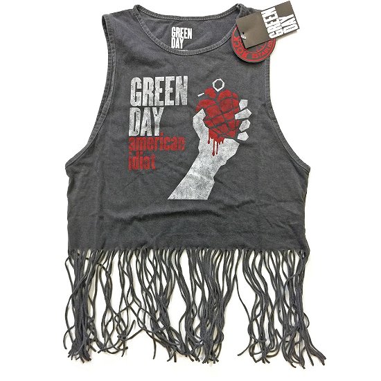 Cover for Green Day · Green Day Ladies Tassel Vest: American Idiot Vintage (Bekleidung) [size S] [Grey - Ladies edition]