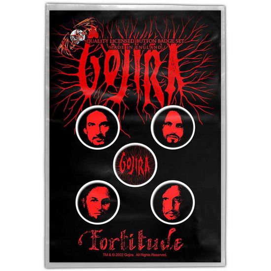 Gojira Button Badge Pack: Fortitude - Gojira - Produtos - - 5056365717713 - 3 de outubro de 2022