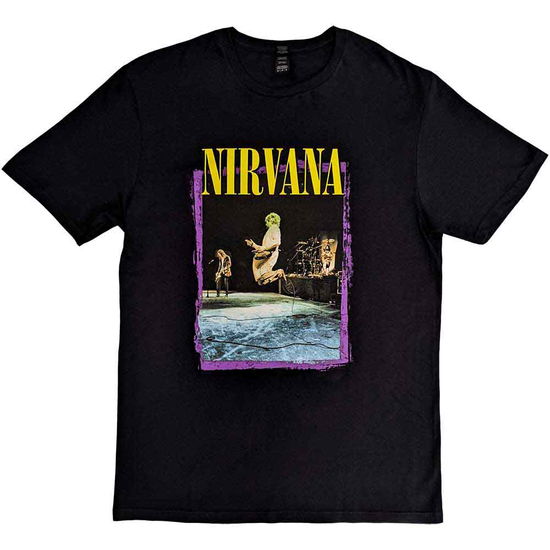 Nirvana Unisex T-Shirt: Stage Jump - Nirvana - Merchandise - PHD - 5060420680713 - 15. August 2016