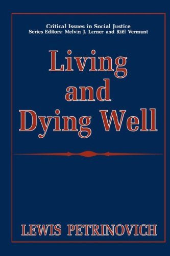 Cover for Lewis Petrinovich · Living and Dying Well - Critical Issues in Social Justice (Hardcover bog) [1996 edition] (1996)