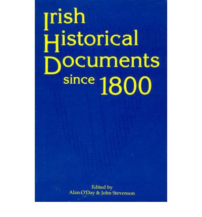 Cover for Alan O'Day · Irish Historical Documents Since 1800 (Paperback Book) (1992)