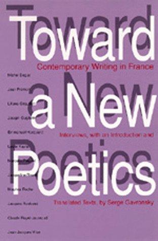 Cover for Serge Gavronsky · Toward a new poetics (Book) (1994)