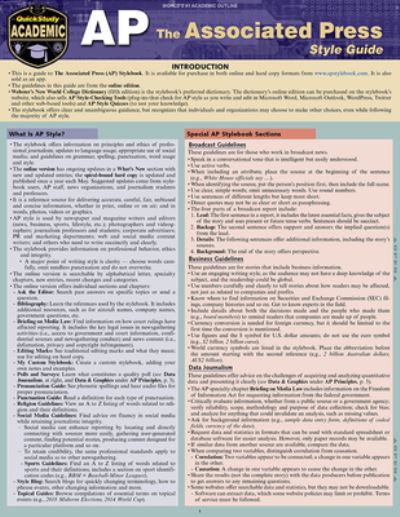 AP - Associated Press Style Guide - Lila Stromer - Books - BarCharts Publishing,  Inc. - 9781423241713 - May 1, 2019