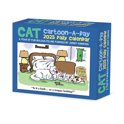 Cover for Cat Cartoon-A-Day by Jonny Hawkins 2025 6.2 X 5.4 Box Calendar (Calendar) (2024)